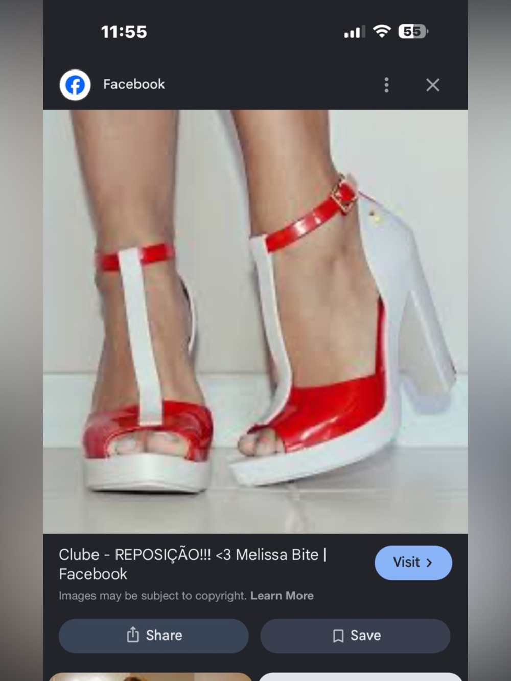 Melissa 2015 BITE ME line.  Red and white t strap - Picture 12 of 12